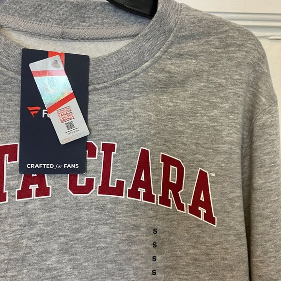 Fanatics Mens Santa Clara University Long Sleeve Sweatshirt Small Gray SP NWT - Picture 8 of 11